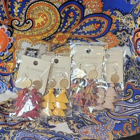 MSK Women's Paisley Mini Dress - Blue, Orange, Yellow - Picture 13 of 13